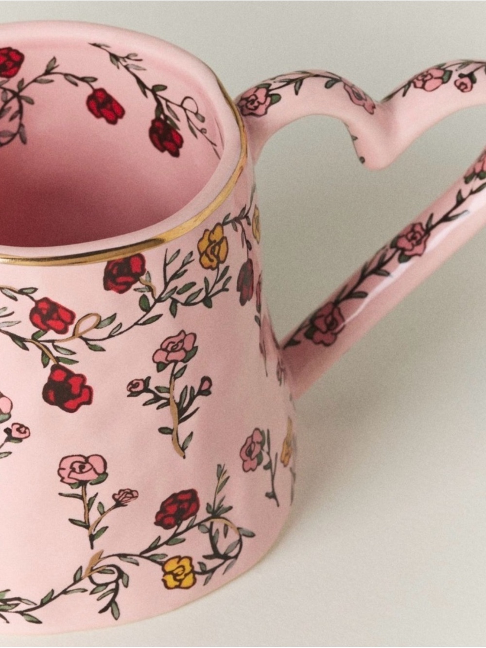 Anthropologie Mud Fairy Blooming Stoneware Pink Mug - Picture 2 of 2